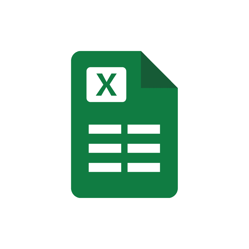 Biểu tượng một file bảng tính Excel.